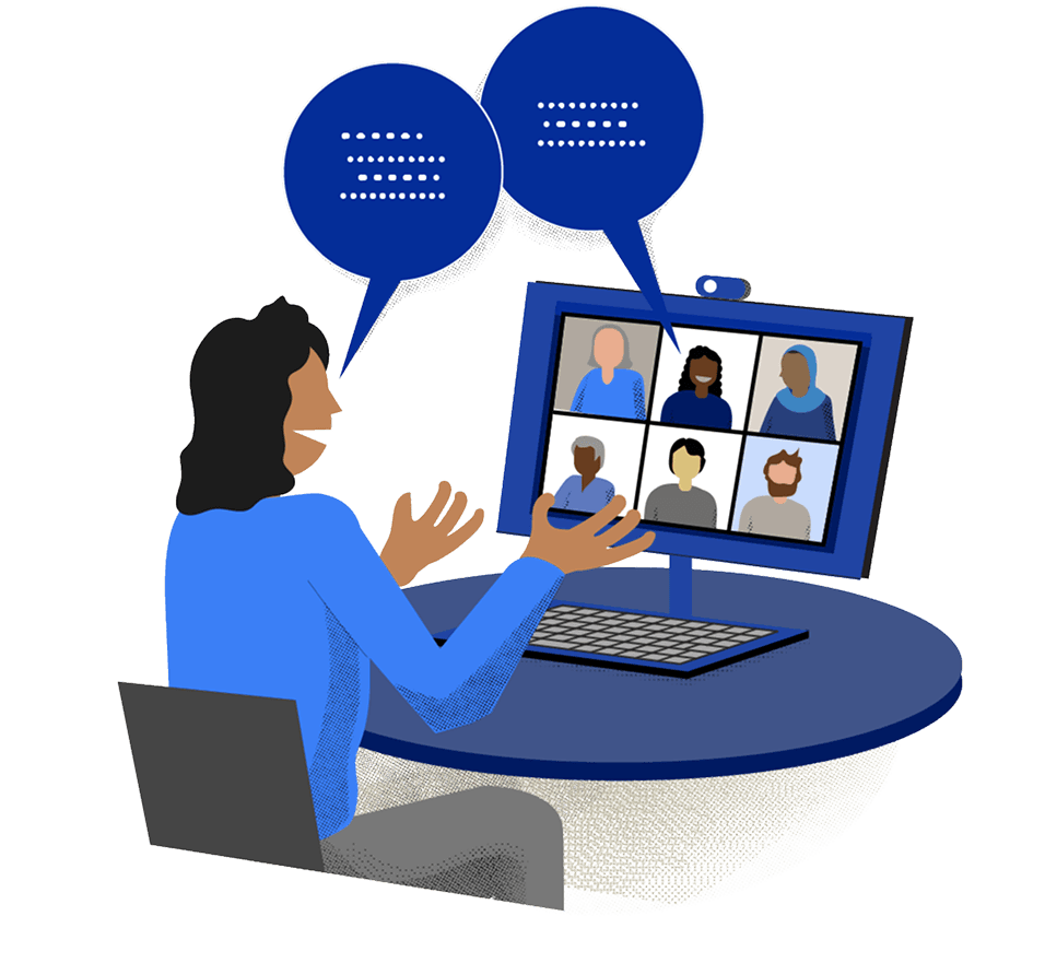 Small group online session illustration