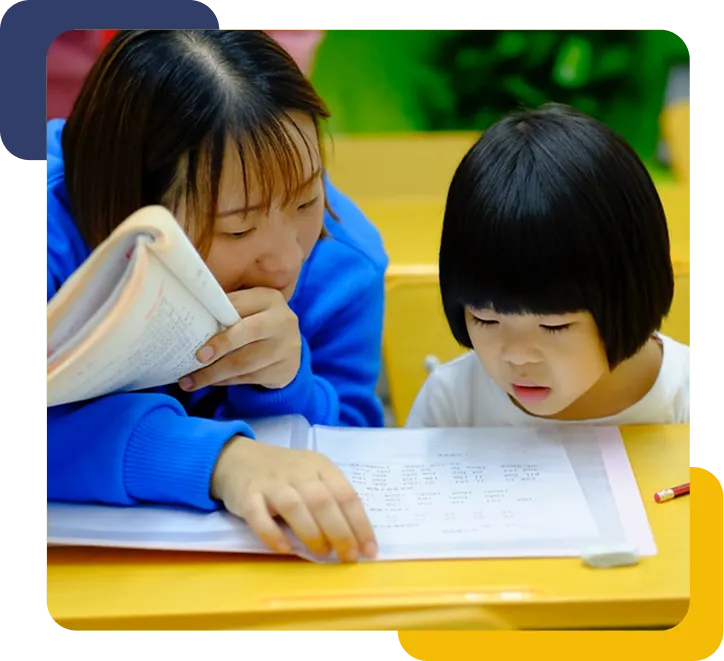 Children studying together for home tutoring