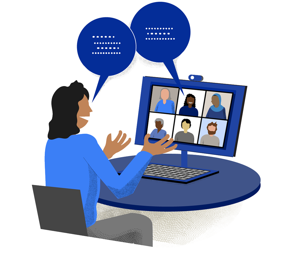 Small group online session illustration