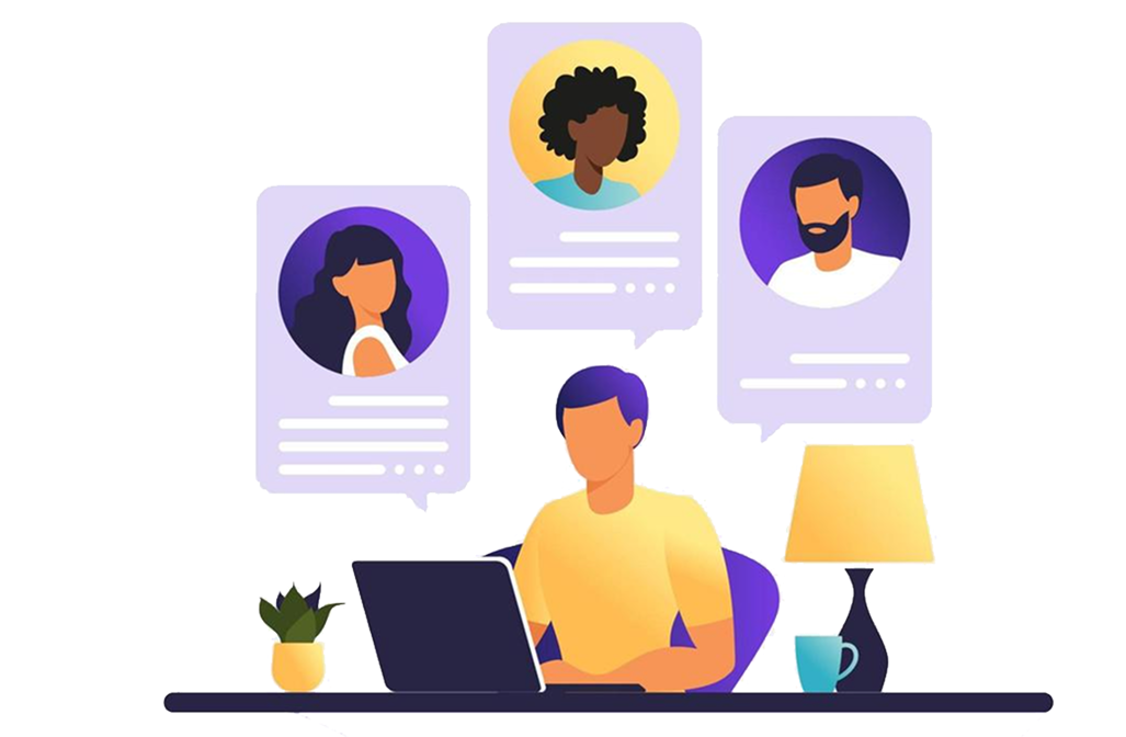 Online small group sessions illustration