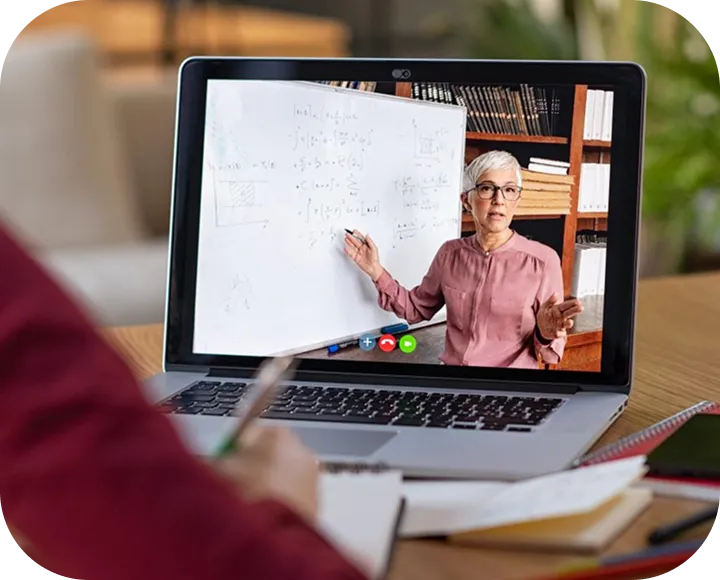Online tutoring session